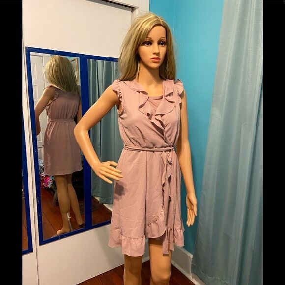 Monteau Girl Pink Wrap Dress 14 - Picture 1 of 6